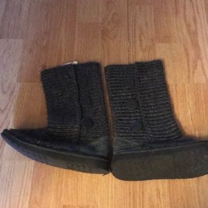 Girls size 13 gray sweater boots